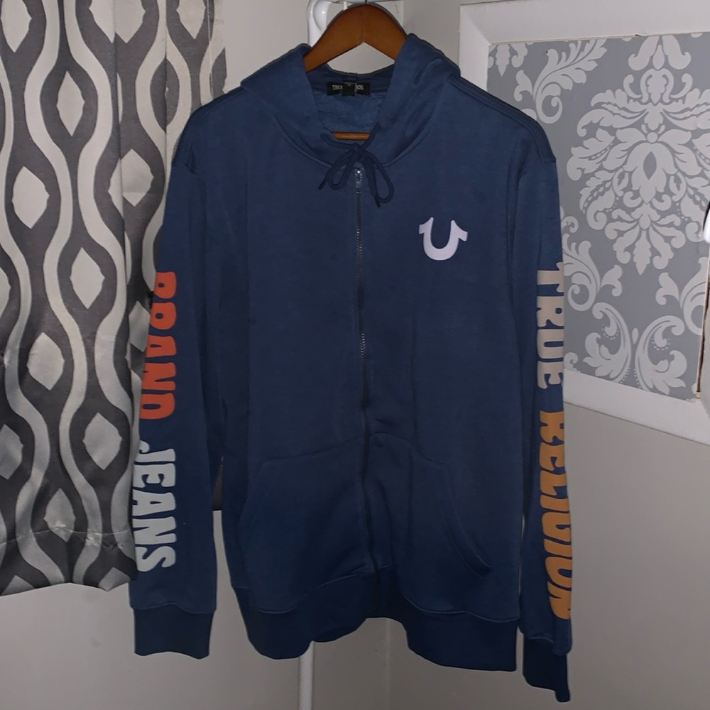 NWT True Religion Coaster Raglan Zip Up XL